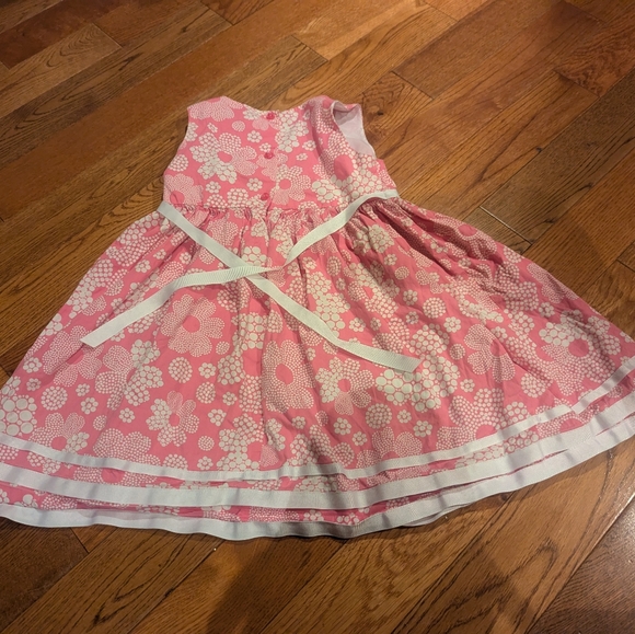 Girls Size 6 Pink and White Flowered Jenny & Me Dress, used - Picture 4 of 8